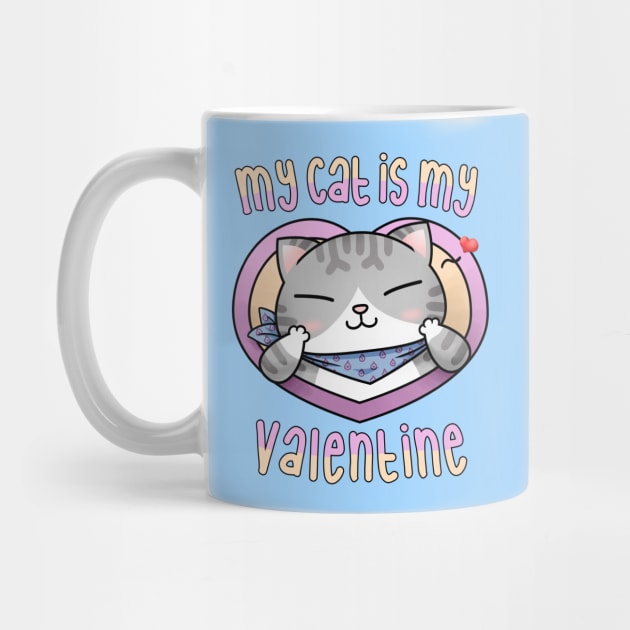 My cat is my Valentine Tabby Tuxedo by Takeda_Art